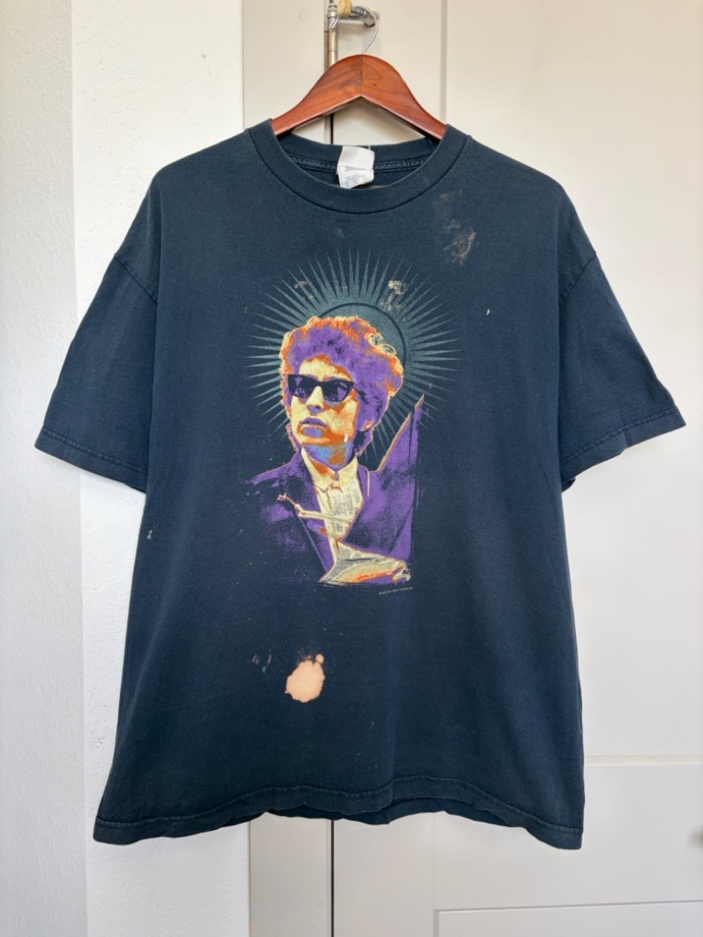 BOB DYLAN NEVER ENDING TOUR 2002 CONCERT T-SHIRT NAVY MEN’S XL